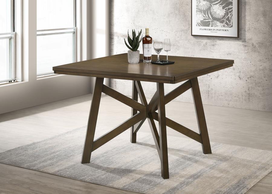 Canfield - Square Counter Height Dining Table - Brown – Counter Tables by Coaster Fine Furniture at Furniture Wholesale Plus , Nashville furniture store