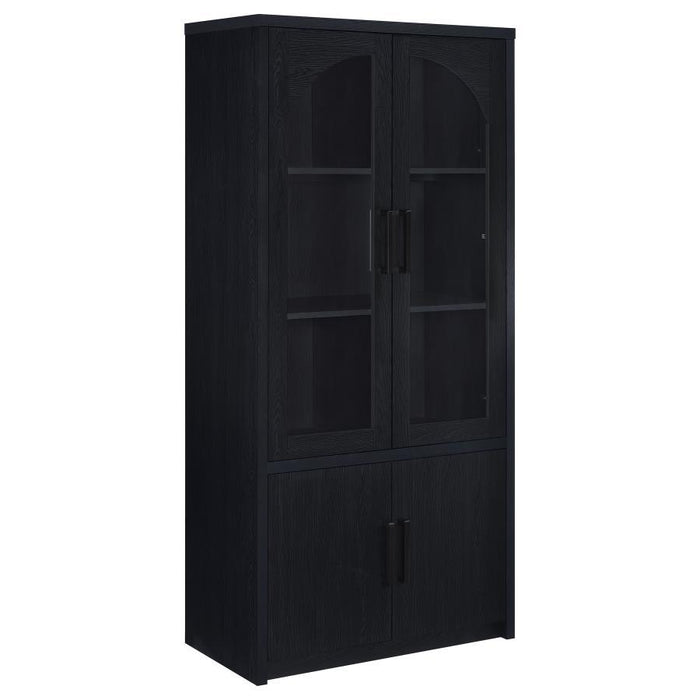 Riva - 4-Door Tall Accent Display Cabinet LED Lighting - Black – Display Cabinets by Coaster Fine Furniture at Furniture Wholesale Plus , Nashville furniture store