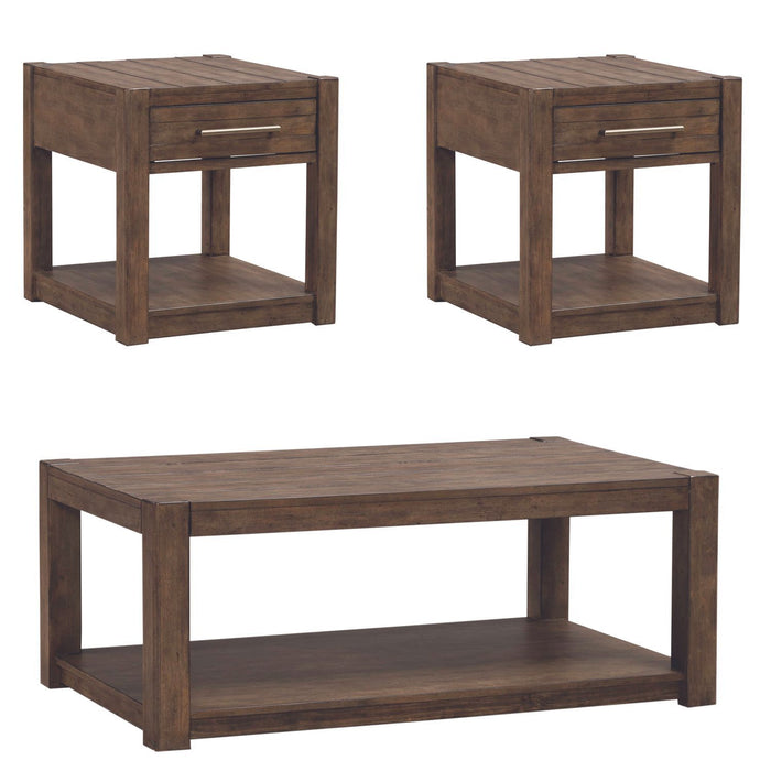 Broadmore - 3 Piece Set - Cobblestone Brown – Table Sets by Liberty Furniture at Furniture Wholesale Plus , Nashville furniture store