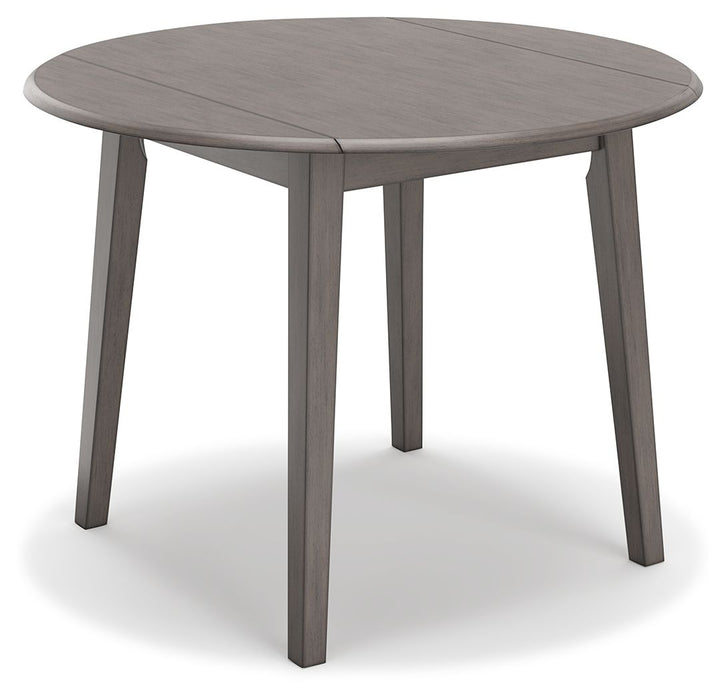 Shullden - Round Drm Drop Leaf Table - Gray – Dining Tables by Signature Design by Ashley® at Furniture Wholesale Plus , Nashville furniture store