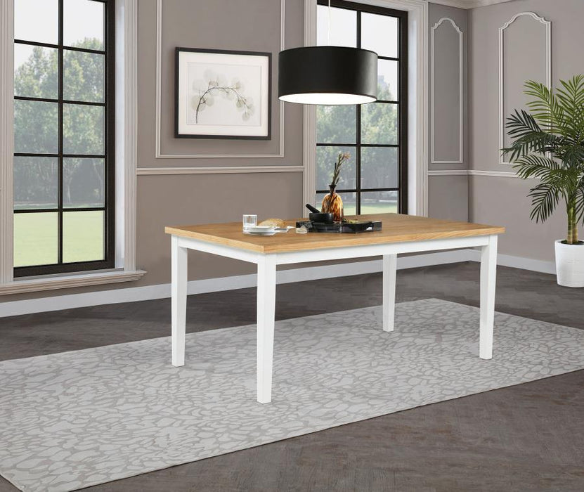 Andrews - 66" Rectangular Dining Table - Light Ash And White – Dining Tables by Coaster Fine Furniture at Furniture Wholesale Plus , Nashville furniture store