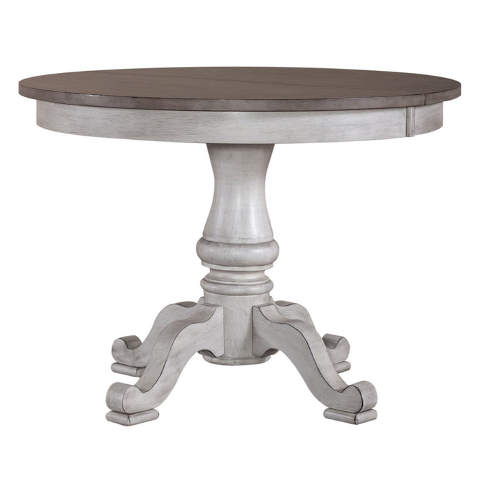 Ocean Isle - Pedestal Table - Antique White – Dining Tables by Liberty Furniture at Furniture Wholesale Plus , Nashville furniture store