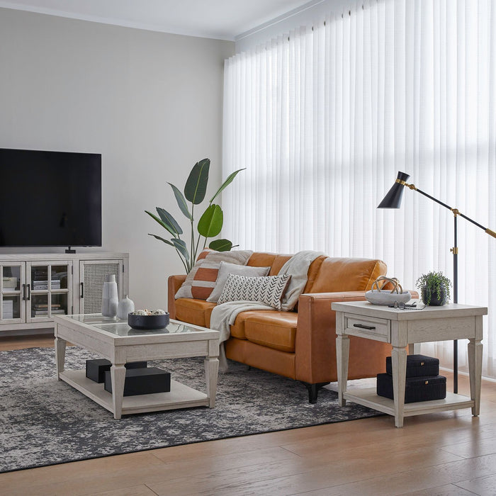 Caruso Heights - 3 Piece Set - Whitestone – Table Sets by Liberty Furniture at Furniture Wholesale Plus , Nashville furniture store