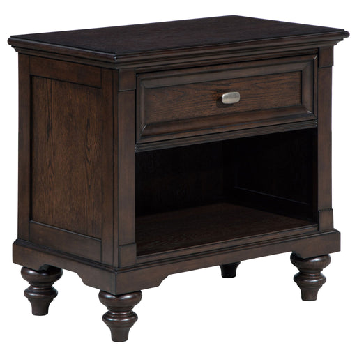 Andover - 1-Drawer Nightstand Bedside Table - Dark Oak – Accent Nightstands by Coaster Fine Furniture at Furniture Wholesale Plus , Nashville furniture store