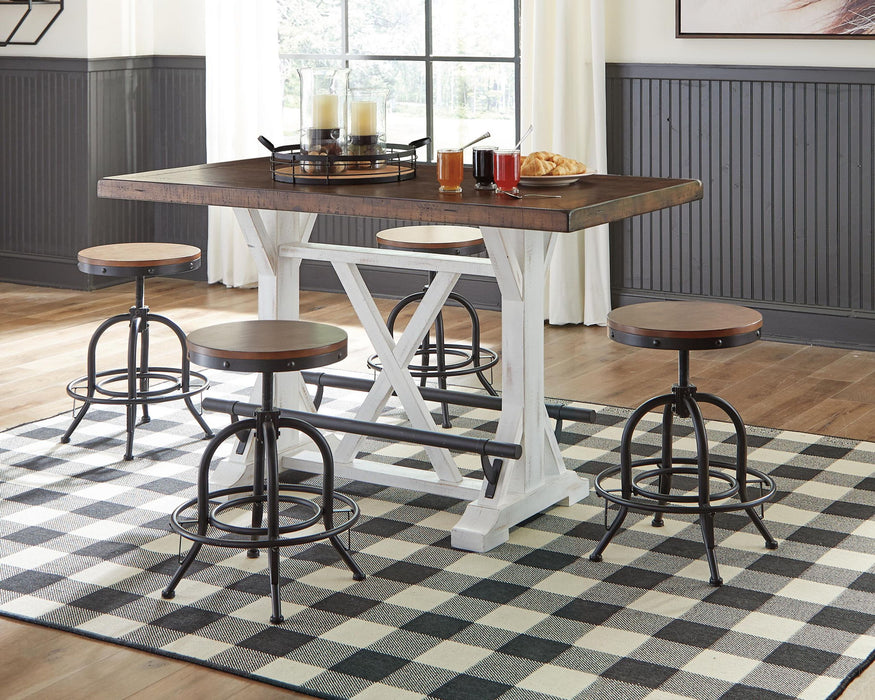 Valebeck - Rectangular Dining Room Counter Table - White / Brown – Counter Tables by Signature Design by Ashley® at Furniture Wholesale Plus , Nashville furniture store