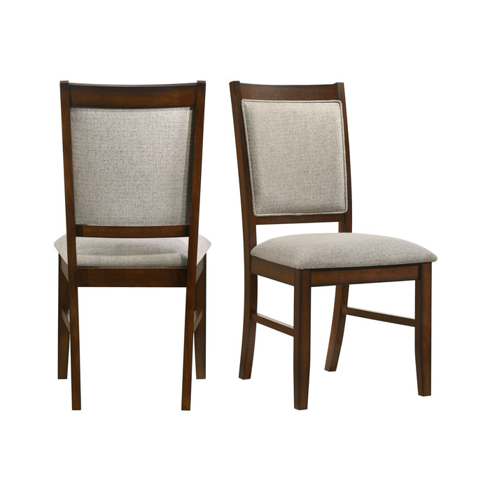 Portage - Dining Chair (Set of 2) - Brown / Beige – Chair Sets by Elements International at Furniture Wholesale Plus , Nashville furniture store