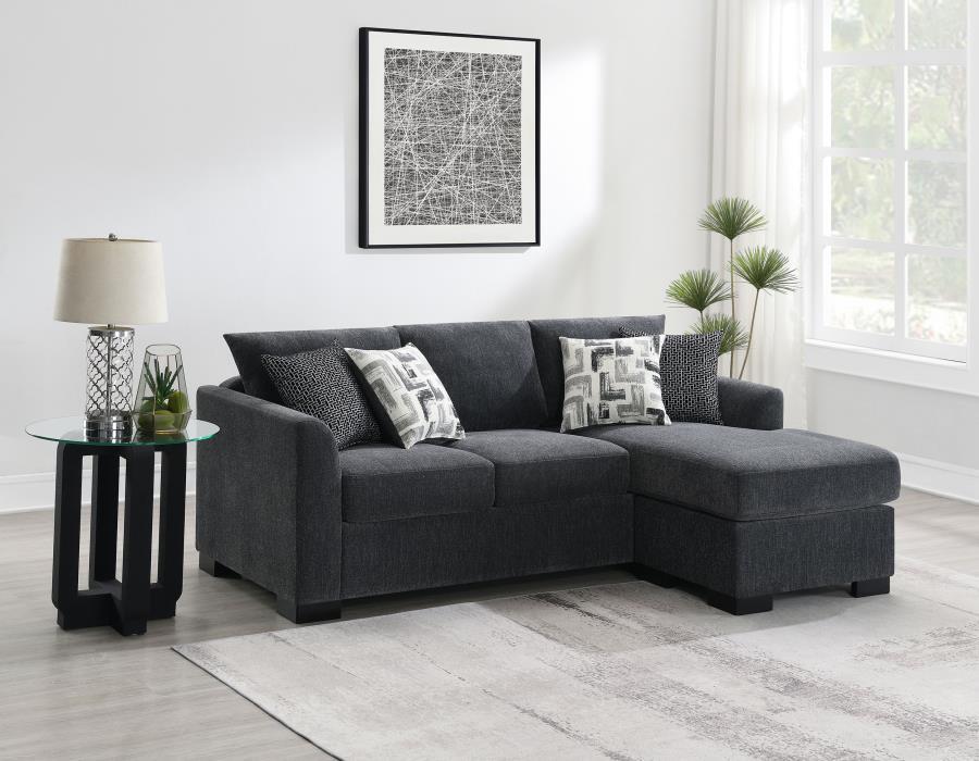 Storey - Upholstered Sleeper Sectional Chaise Sofa – Sleeper Sectionals by CoasterEveryday at Furniture Wholesale Plus , Nashville furniture store
