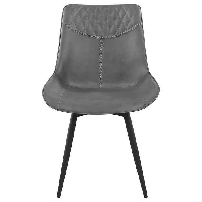 Brassie - Upholstered Swivel Dining Side Chair (Set of 2) - Gray - Premium Chair Sets from CoasterEssence - Just $359! Shop now at Furniture Wholesale Plus  We are the best furniture store in Nashville, Hendersonville, Goodlettsville, Madison, Antioch, Mount Juliet, Lebanon, Gallatin, Springfield, Murfreesboro, Franklin, Brentwood