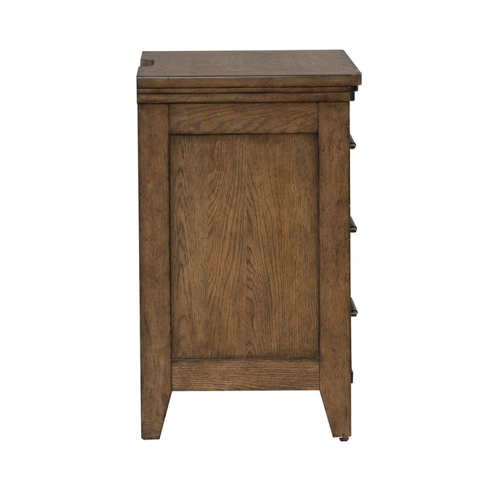 Carolina Park - Nightstand With Charging Station - Amber Brown – Nightstands w/ Charging Stations by Liberty Furniture at Furniture Wholesale Plus , Nashville furniture store