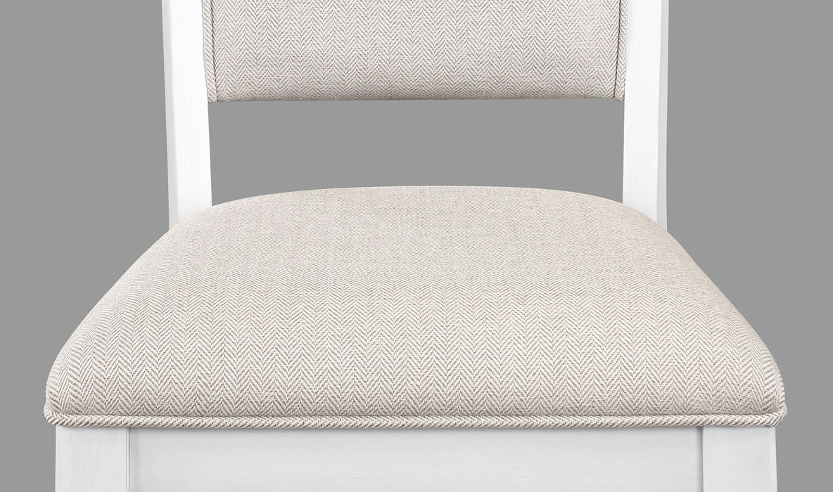 Wendy - Counter Height Chair (Set of 2) - White / Beige – Chair Sets by Crown Mark at Furniture Wholesale Plus , Nashville furniture store