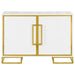 Elsa - 2 Door Wood Storage Accent Cabinet - White And Gold – Accent Cabinets by CoasterEssence at Furniture Wholesale Plus , Nashville furniture store