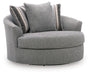 Creston Heights - Oversized Swivel Accent Chair - Smolder – Swivel Chairs by Signature Design by Ashley® at Furniture Wholesale Plus , Nashville furniture store