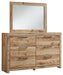 Hyanna - Tan - Dresser, Mirror - Premium Dresser & Mirror from Signature Design by Ashley® - Just $428! Shop now at Furniture Wholesale Plus  We are the best furniture store in Nashville, Hendersonville, Goodlettsville, Madison, Antioch, Mount Juliet, Lebanon, Gallatin, Springfield, Murfreesboro, Franklin, Brentwood