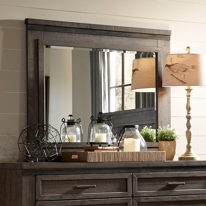 Thornwood Hills - Mirror Metal Strip Accents - Rock Beaten Brown – Mirrors by Liberty Furniture at Furniture Wholesale Plus , Nashville furniture store