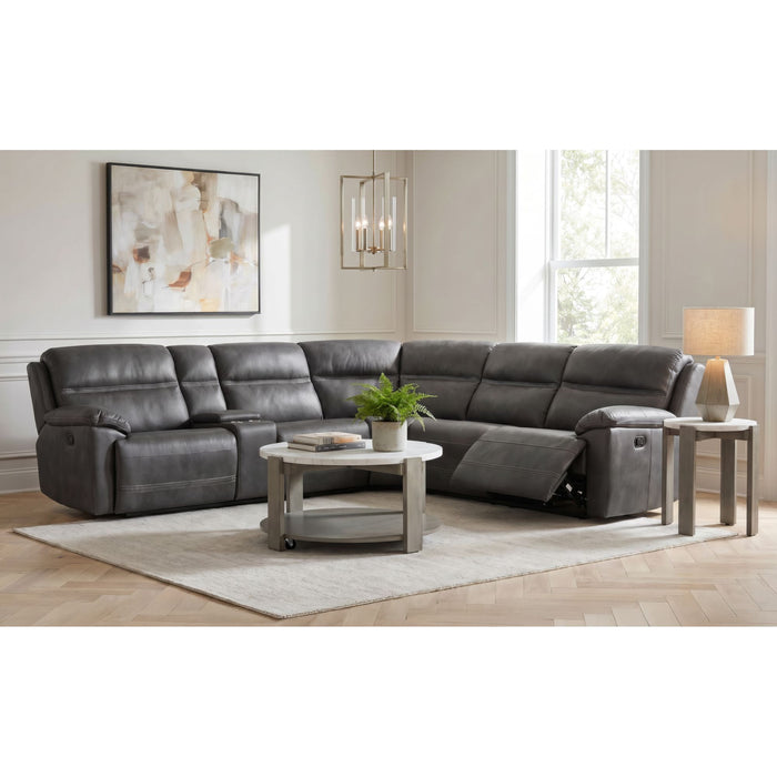 Camaro - 6 Piece Sectional - Nugget Gray – Reclining Sectionals by Elements International at Furniture Wholesale Plus , Nashville furniture store