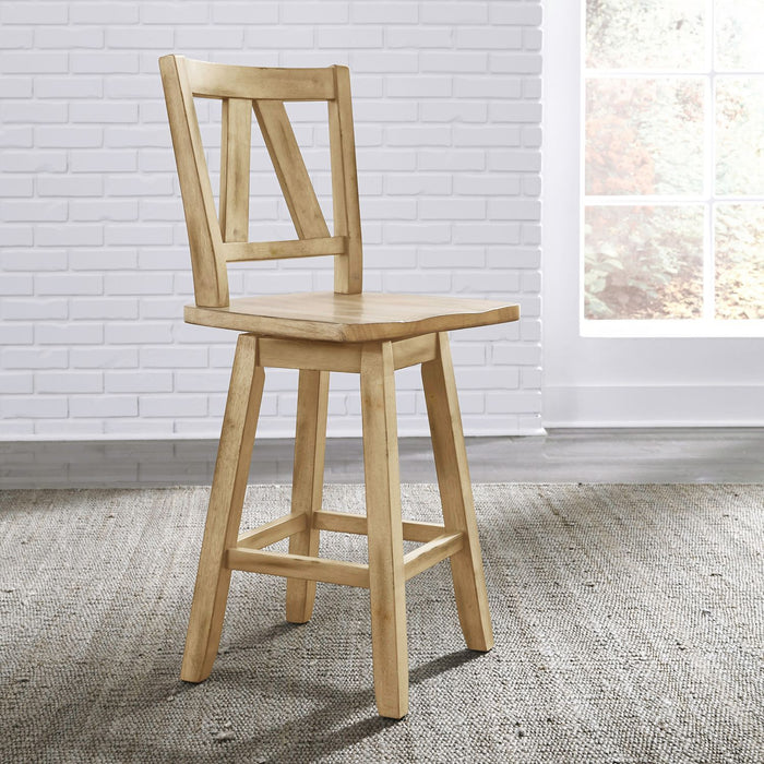 Lindsey Farm - Counter Height Swivel Chair (RTA) – Swivel Chairs by Liberty Furniture at Furniture Wholesale Plus , Nashville furniture store