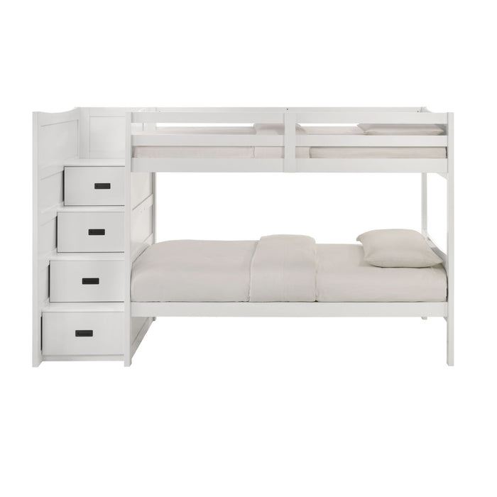 Sami - Step Bunk With Left Headboard – Bunk Beds by Elements International at Furniture Wholesale Plus , Nashville furniture store