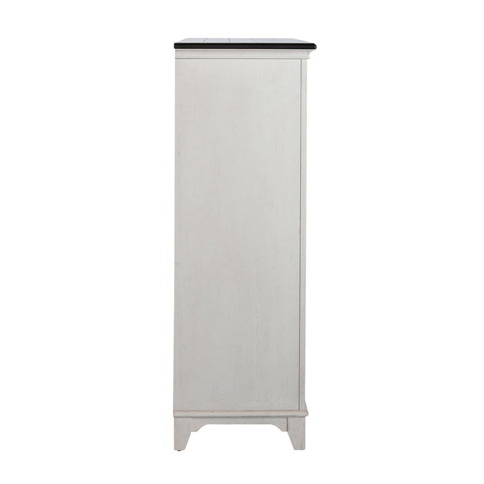 Allyson Park - 5 Drawer Chest - Wirebrushed White / Charcoal – Accent Chests by Liberty Furniture at Furniture Wholesale Plus , Nashville furniture store