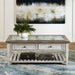 Heartland - Rect Ceiling Tile Cocktail Table - Antique White / Tobacco Tops – Cocktail Tables by Liberty Furniture at Furniture Wholesale Plus , Nashville furniture store
