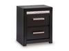Shoralli - Two Drawer Night Stand - Black – Nightstands w/ Charging Stations by Signature Design by Ashley® at Furniture Wholesale Plus , Nashville furniture store