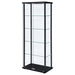 Delphinium - 5-Shelf Clear Glass Curio Display Cabinet - Black – Curio Cabinets by CoasterEveryday at Furniture Wholesale Plus , Nashville furniture store