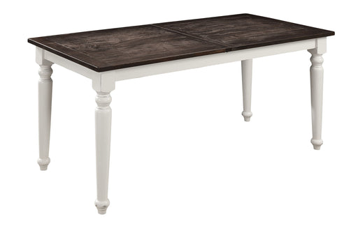 Mountain Retreat - Gathering Table - Dark Mocha & Antique White - Premium Dining Tables from Emerald Home - Just $939! Shop now at Furniture Wholesale Plus  We are the best furniture store in Nashville, Hendersonville, Goodlettsville, Madison, Antioch, Mount Juliet, Lebanon, Gallatin, Springfield, Murfreesboro, Franklin, Brentwood