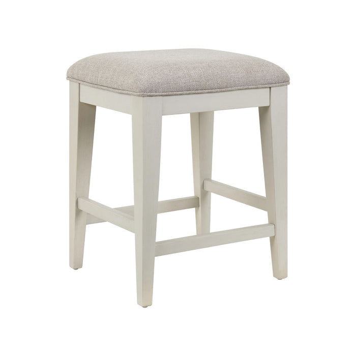 Berkley Square - Upholstered Console Stool - Linen & Khaki – Counter Height (24"-27") by Liberty Furniture at Furniture Wholesale Plus , Nashville furniture store