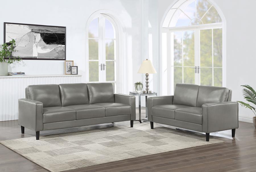 Ruth - Upholstered Track Arm Sofa Set - Premium Stationary Sofas & Loveseats from Coaster Fine Furniture - Just $909! Shop now at Furniture Wholesale Plus  We are the best furniture store in Nashville, Hendersonville, Goodlettsville, Madison, Antioch, Mount Juliet, Lebanon, Gallatin, Springfield, Murfreesboro, Franklin, Brentwood