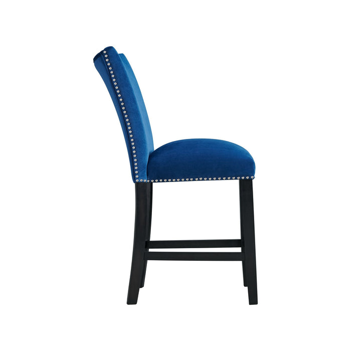 Francesca - Velvet Counter Height Chair (Set of 2) – Chair Sets by Elements International at Furniture Wholesale Plus , Nashville furniture store