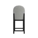Portland - Round Back Barstool With Fabric (Set of 2) - Gray / Black – Stool Sets by Elements International at Furniture Wholesale Plus , Nashville furniture store