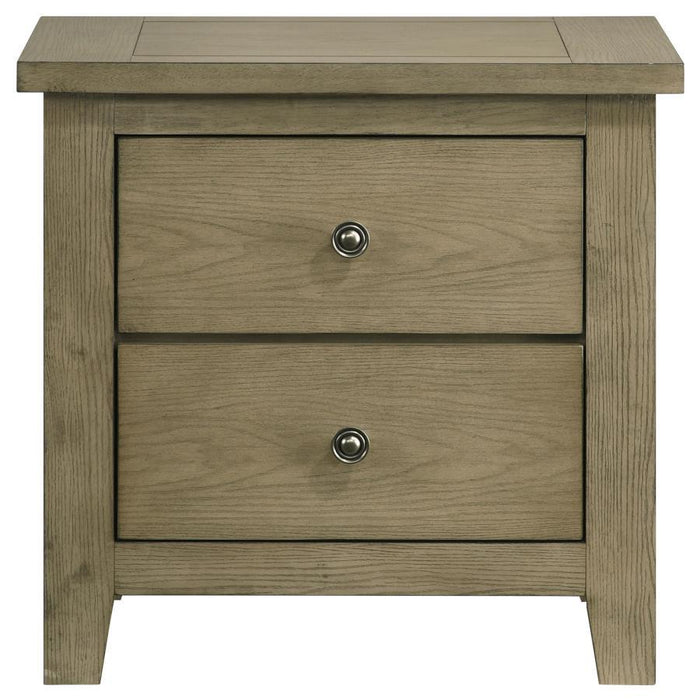 Hazlewood - 2-Drawer Nightstand Bedside Table - Vineyard Oak – Accent Nightstands by Coaster Fine Furniture at Furniture Wholesale Plus , Nashville furniture store