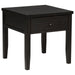 Concord - 1-Drawer Square End Table - Distressed Java – End Tables by Coaster Fine Furniture at Furniture Wholesale Plus , Nashville furniture store