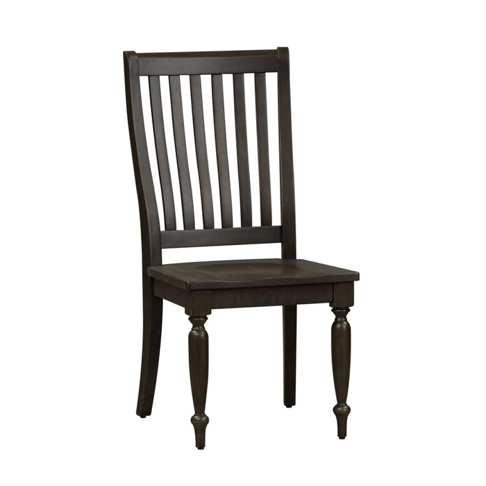 Harvest Home - Slat Back Side Chair - Chalkboard – Side Chairs by Liberty Furniture at Furniture Wholesale Plus , Nashville furniture store