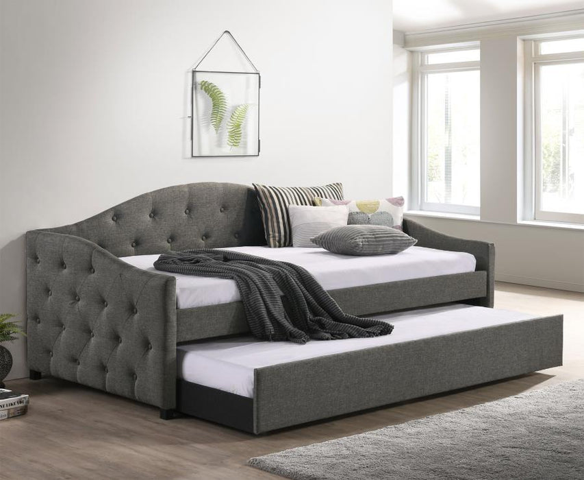 Sadie - Upholstered Daybed With Trundle – Daybeds by CoasterEveryday at Furniture Wholesale Plus , Nashville furniture store