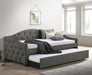 Sadie - Upholstered Daybed With Trundle – Daybeds by CoasterEveryday at Furniture Wholesale Plus , Nashville furniture store