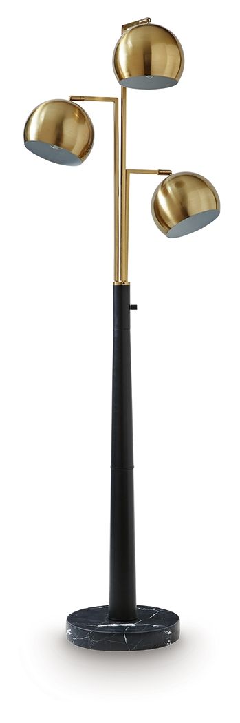 Sorcha - Metal Floor Lamp - Gold Finish / Black – Floor Lamps by Signature Design by Ashley® at Furniture Wholesale Plus , Nashville furniture store