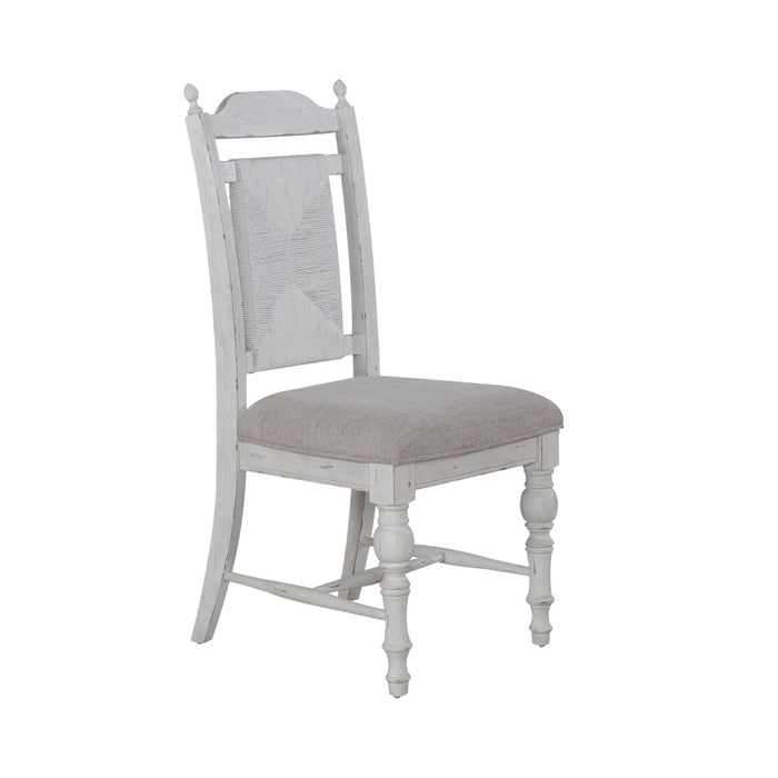River Place - Panel Back Side Chair - Riverstone White & Tobacco – Side Chairs by Liberty Furniture at Furniture Wholesale Plus , Nashville furniture store