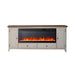 Fireplace TV Consoles - 80" Console With Fire FTS Set - Brown / White – Fireplace TV Stands by Liberty Furniture at Furniture Wholesale Plus , Nashville furniture store