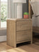 Gramburg - Two Drawer Night Stand - Warm Natural Brown – Nightstands w/ Charging Stations by Signature Design by Ashley® at Furniture Wholesale Plus , Nashville furniture store