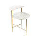 Patna - White Marble Top Side End Table - White – End Tables by Steve Silver Furniture at Furniture Wholesale Plus , Nashville furniture store