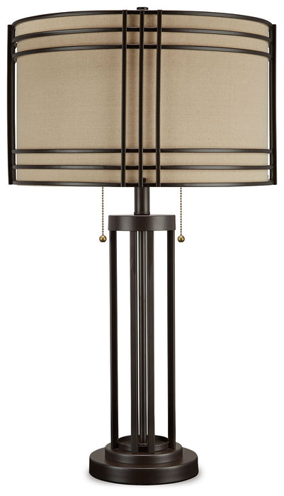 Hanswell - Metal Table Lamp  - Dark Brown – Table Lamps by Signature Design by Ashley® at Furniture Wholesale Plus , Nashville furniture store