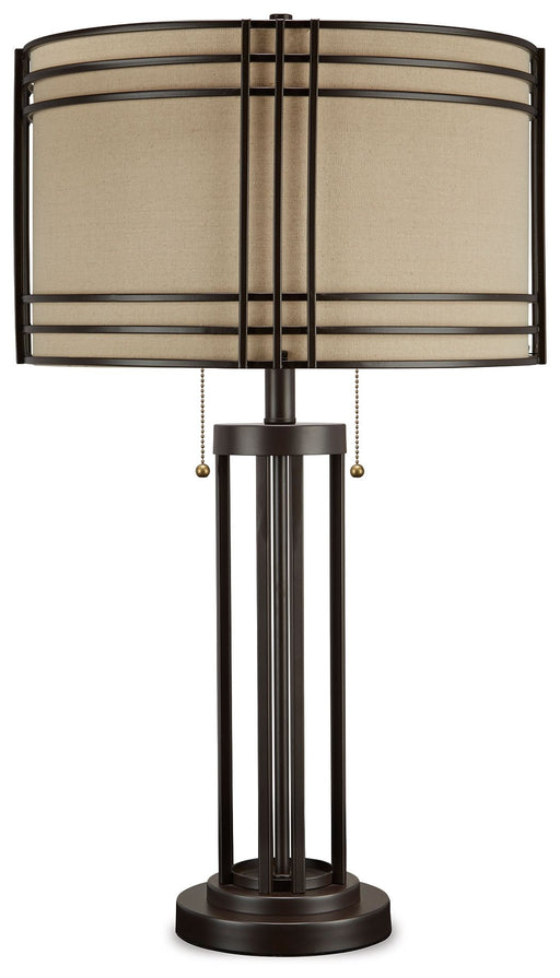 Hanswell - Metal Table Lamp  - Dark Brown – Table Lamps by Signature Design by Ashley® at Furniture Wholesale Plus , Nashville furniture store
