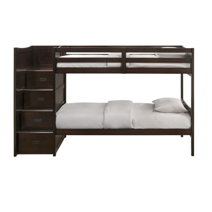 Sami - Step Bunk With Left Headboard – Bunk Beds by Elements International at Furniture Wholesale Plus , Nashville furniture store