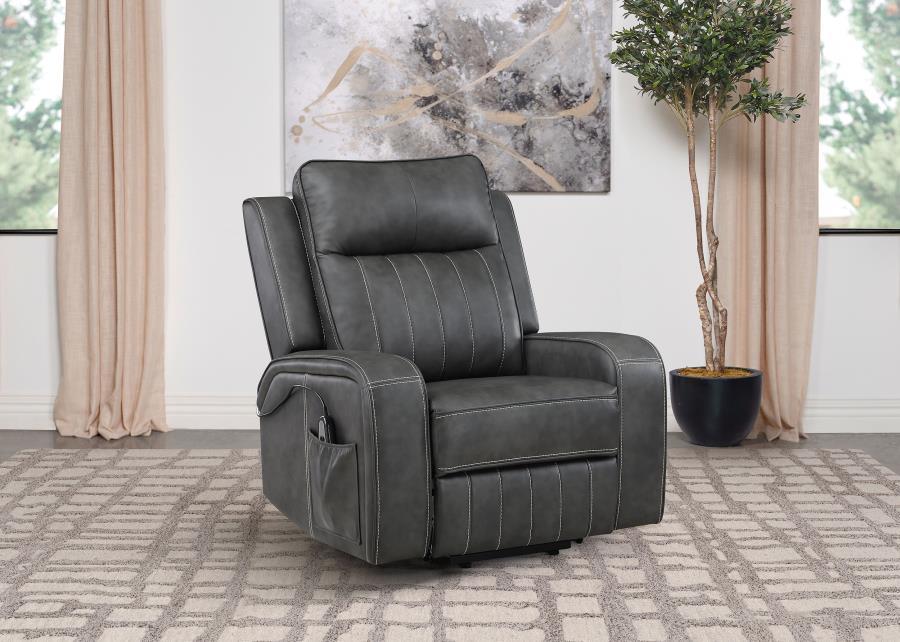 Raelynn - Upholstered Track Arm Recliner – Reclining Chairs by Coaster Fine Furniture at Furniture Wholesale Plus , Nashville furniture store
