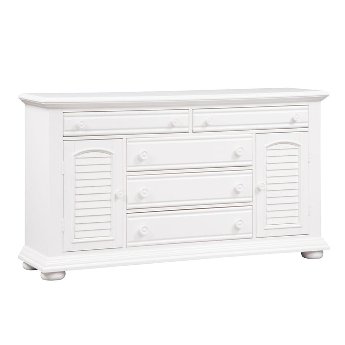 Summer House - 2 Door 5 Drawer Dresser - Oyster White – Dressers by Liberty Furniture at Furniture Wholesale Plus , Nashville furniture store