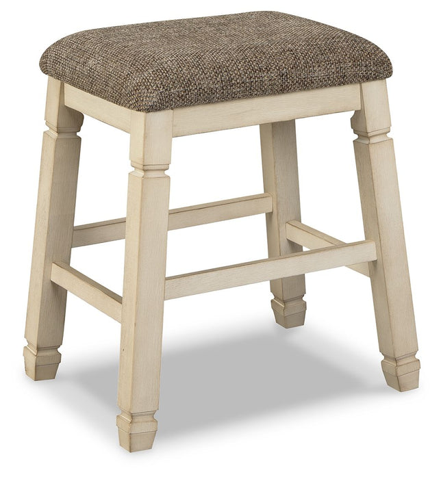 Bolanburg - Upholstered Stool (Set of 2) - Beige – Stool Sets by Signature Design by Ashley® at Furniture Wholesale Plus , Nashville furniture store