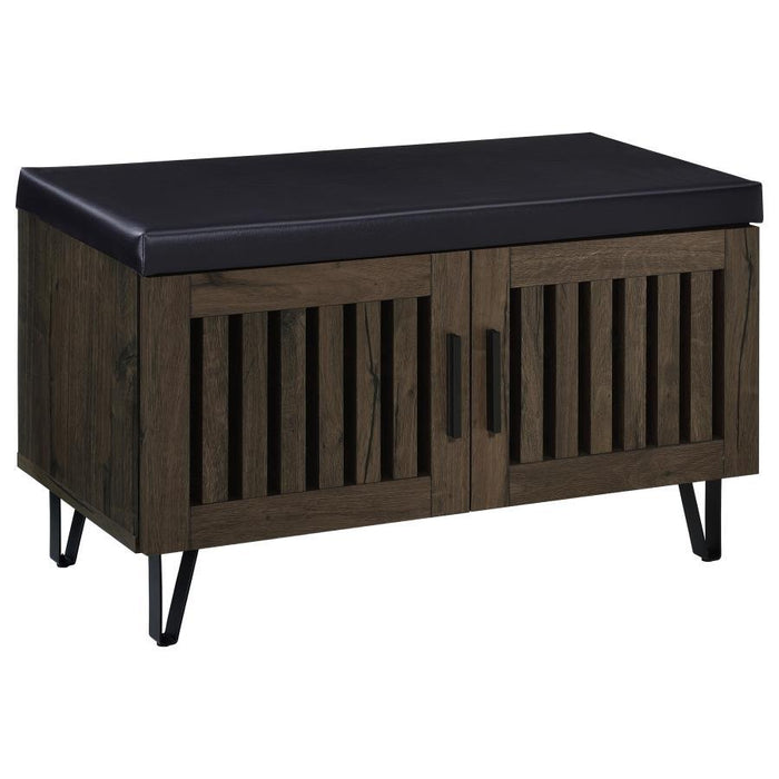 Brixton - 2-Door Padded Entryway Shoe Storage Bench - Premium Storage Benches from Coaster Fine Furniture - Just $279! Shop now at Furniture Wholesale Plus  We are the best furniture store in Nashville, Hendersonville, Goodlettsville, Madison, Antioch, Mount Juliet, Lebanon, Gallatin, Springfield, Murfreesboro, Franklin, Brentwood