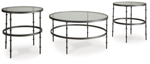 Kellyco - Occasional Table Set (Set of 3) - Gunmetal – Table Sets by Signature Design by Ashley® at Furniture Wholesale Plus , Nashville furniture store