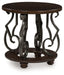 Frallyn - Round End Table - Dark Brown – End Tables by Signature Design by Ashley® at Furniture Wholesale Plus , Nashville furniture store