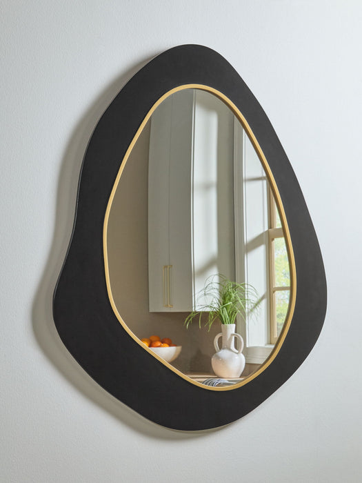 Kierlock - Accent Mirror - Black / Gold Finish – Accent Mirrors by Signature Design by Ashley® at Furniture Wholesale Plus , Nashville furniture store